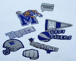 University of Memphis TIGERS Fabric NCAA Iron On Appliques, Patchs 8 Pc Set #1 - $9.00