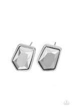 Paparazzi Indulge Me Silver Post Earrings - New - $4.50