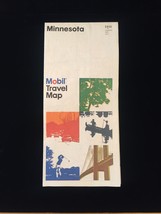 Vintage 80s Mobil Travel Map of Minnesota image 1