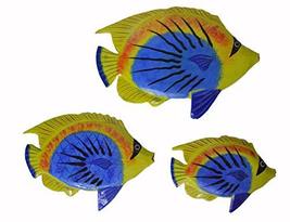 Beautiful Unique Set of 3 BIG EYE Dory Nemo Fish Wood Wall Art - $24.69