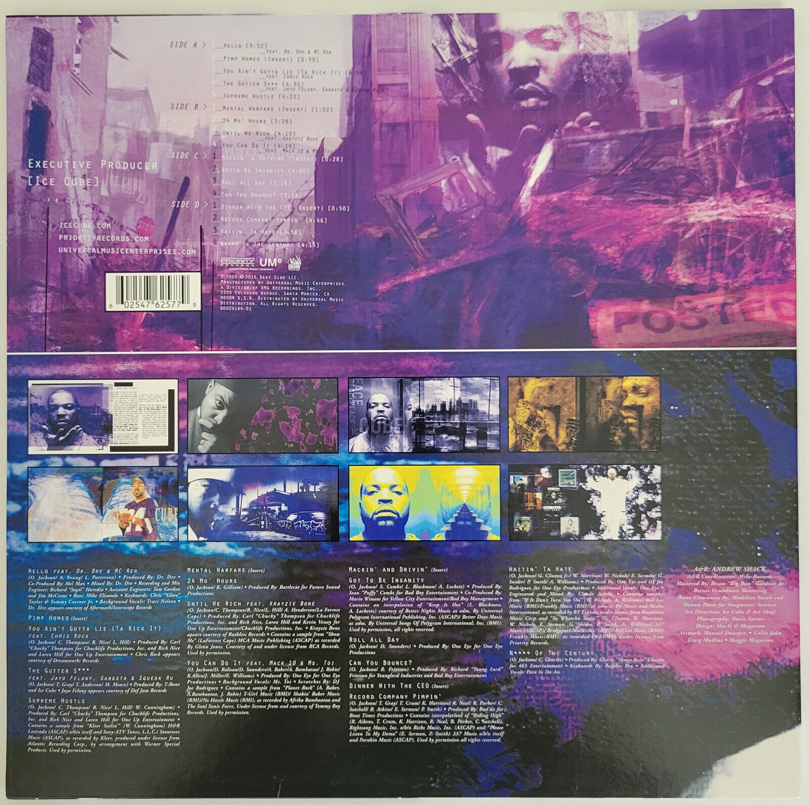 Ice Cube signed War & Peace Vol 2 (The Peace Disc) album vinyl Record ...