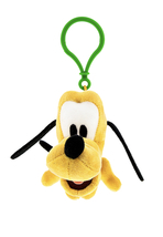 Disney Parks Pluto Big Head Plush Purse Hanger Keychain Key Chain NEW image 1