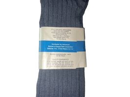 Vintage New Socks Interwoven Navy Wool Dress Over Calf 2965 Made USA Sz 10-13 image 4