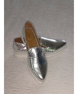 Franco Sarto Loafers Women's 6.5m Slip On Shoes L Fabrina Brilliant Silver - $24.89
