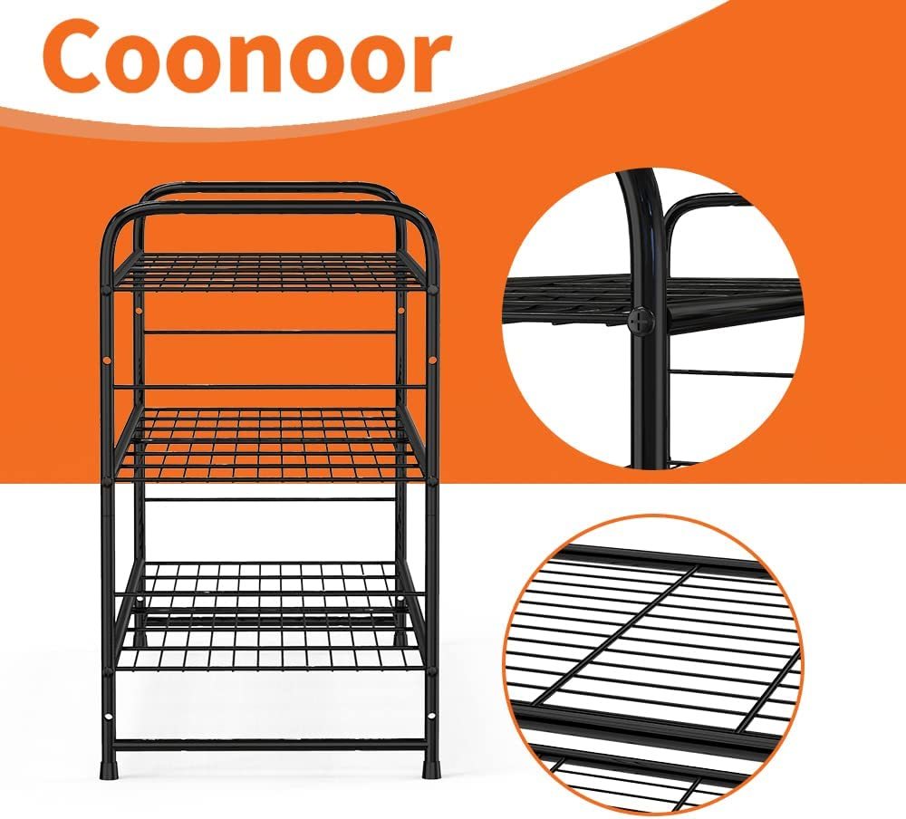 Coonoor 2-Tier Long Shoe Rack Storage for Wide Shoe Shelf