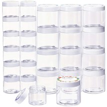 50pk 8oz Small Plastic Containers with Lids - Slime Containers