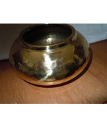 Vintage Brass Vase With Hammered Look Made In India 1983 - $30.99