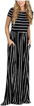 Colin Twain Women&#39;s Stripe Summer Casual Loose Striped Long Dress Short ... - $25.00