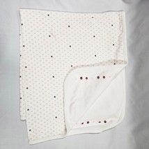 Vintage Baby Gap White Pink Ladybug Cotton Girl Blanket 33x30" - $79.19