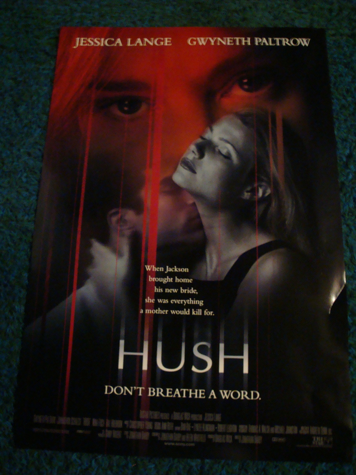 HUSH MOVIE POSTER WITH JESSICA LANGE AND PALTROW 199099