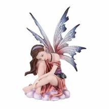 PTC Fairyland Rose Colored Winged Fairy Mystical Statue Figurine - $33.23