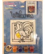 Rooster Welcome Kit Stained Glass New Art by Dimensions Farmhouse Cottag... - $25.99