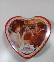 Valentine The Drink All of The Year Coca-Cola Heart Shape Metal Tin Empt... - $5.94