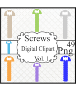 Screws Digital Clipart Vol. 1 - $3.00