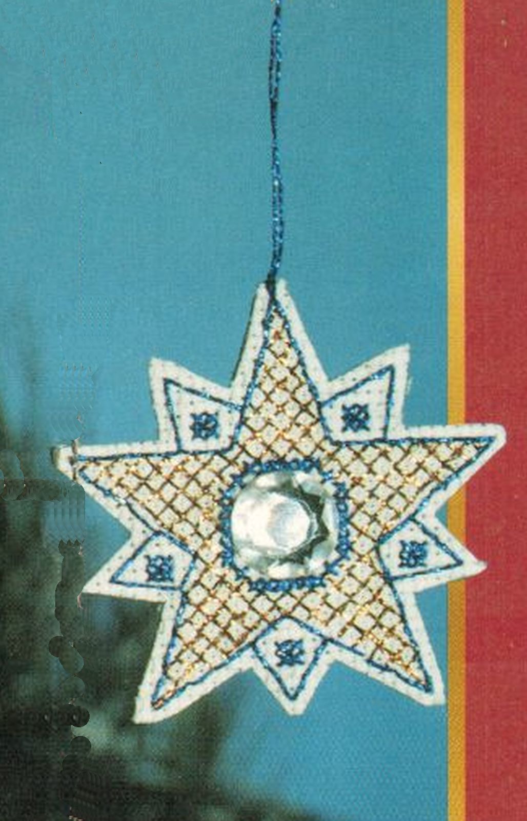 3D Christmas Ornaments Jewel Star Angel Snowflake Aida Plus Cross Stitch Pattern Hand Embr
