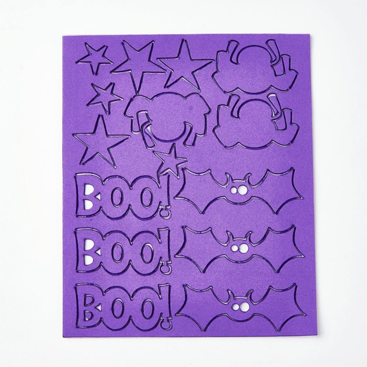 Purple Adhesive Halloween Foam CutOuts, Full Sheet, Freebie Foam Sheets