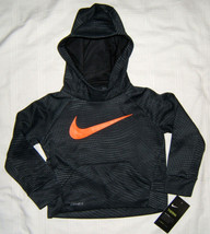 Nike Toddler Boys Therma Dri-Fit Hoodie Pullover Black 2T 1-2 yrs - $16.99