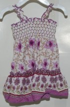 Baby Beri Purple Cream Light Green Flower Dress Bloomer Set 3 6 Month image 1