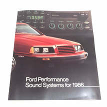 Ford Performance Sound Systems for 1986 dealer sales brochure - $10.00