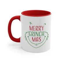 Merry Grinchmas Color Accent Coffee Mug Funny Cute Sarcastic Secret Santa - $19.30