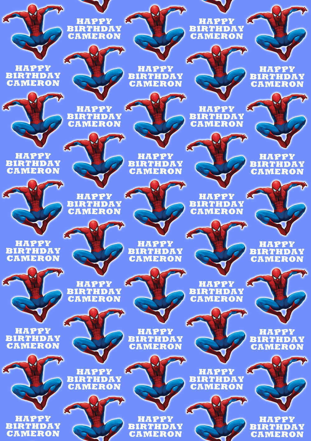 SPIDERMAN Personalised Gift Wrap Spiderman Wrapping Paper Marvel