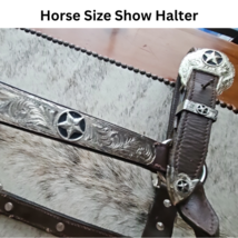 Texas Star Silver Show Halter Horse Size Dark Oil USED image 2