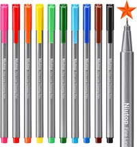  Brusarth Precision Black Micro-Pen Fineliner Ink Pens,  Waterproof Archival Ink, Drawing Pens, Artist Illustration Pens,  Multiliner, for Art Watercolor, Sketching, Anime, Manga, Design,  9/Set(Black) : Arts, Crafts & Sewing