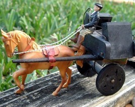 Vintage Ireland Horse Cart Carriage Jaunting Car Driver Toy Souvenir - $26.95