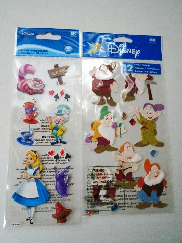 Primary image for Disney Dimensional Stickers -Snow White & 7 Dwarves & Alice In Wonder Land by EK