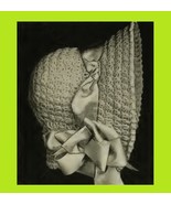 Infant&#39;s Crocheted Hood 7. Vintage Crochet Pattern for Baby Bonnet. PDF ... - $2.50