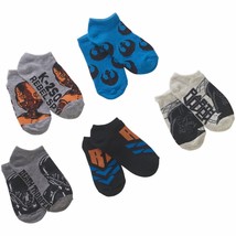 Star Wars Rebels Boys No Show Socks 5 Pair Size SMALL 4- 7 1/2 NEW - $8.11