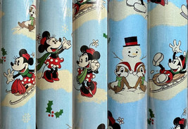 1 Roll Blue Disney Minnie & Mickey Mouse Wrapping Paper 70 sqft - $12.93
