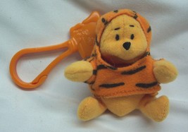 Mc Donald's Winnie The Pooh Bear In Tigger Shirt 2" Plush Toy Clip Tigger Movie - $14.85