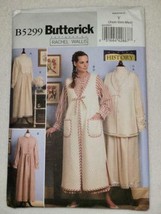 NEW Butterick B5299 Nightgown Vest Robe Bonnet Rachel Wallis Size: XS,S,... - $9.99
