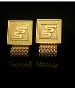 Sweetheart Arrow Cufflinks Vintage Archery Initial letter S  Target Gold... - $110.00