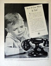 Bell Telephone System, 30&#39;s Full Page B&amp;W Illustration, 10 1/2&quot; x 13 3/4... - $17.89