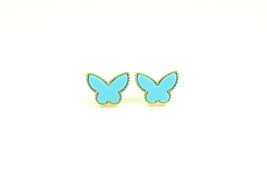 Mini Turquoise Butterfly Earrings - $35.00