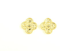 Gold Plated Cluster Motif Earrings - $35.00