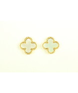 Mini Gold Mother of Pearl Motif earrings - $30.00