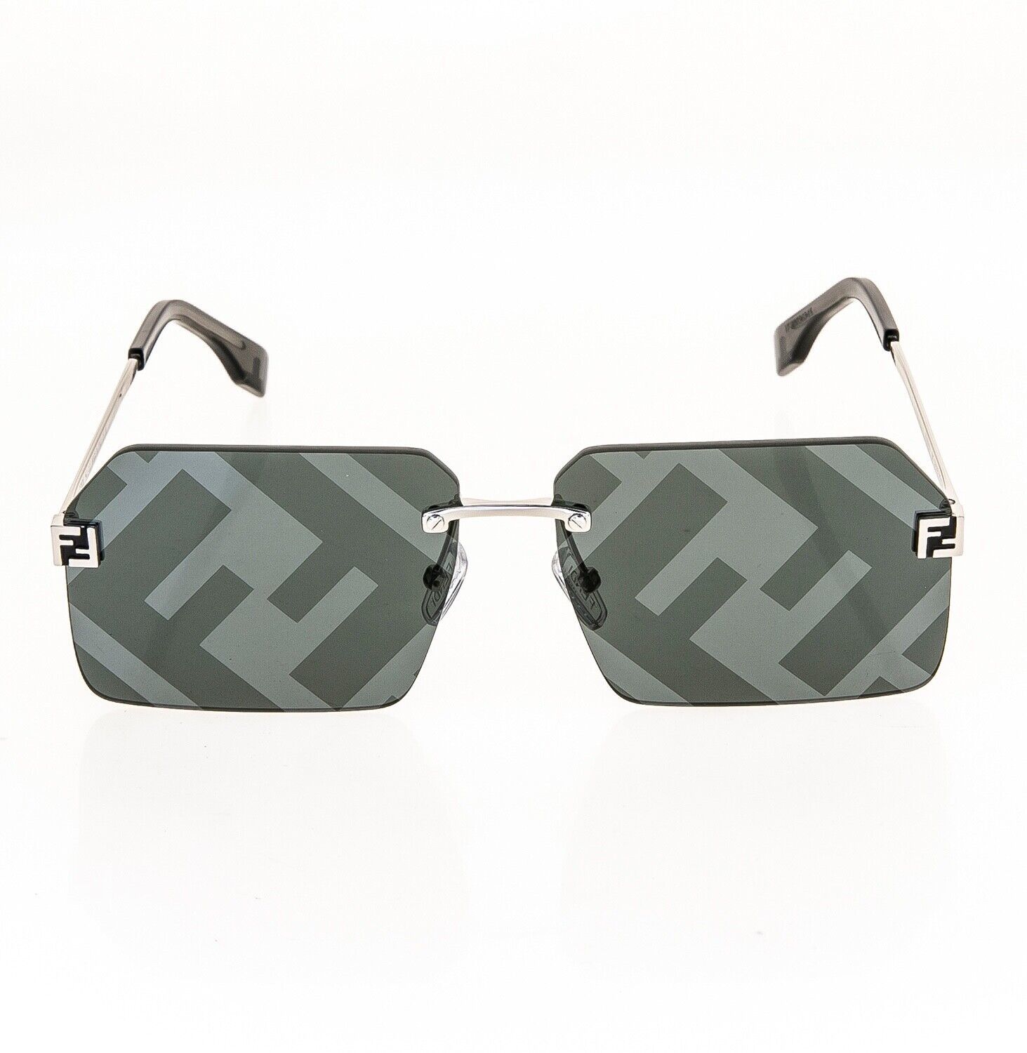 Black Sport Baguette mask-frame acetate sunglasses, Fendi