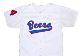 Joe Coop Cooper Baseketball Beers Button Down Baseball Jersey White Any Size image 4