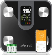 Bluetooth Scale for Body Weight, Living Enrichment Smart Body Fat Weight BMI Bathroom Wireless Scale, High Accuracy Sensor, Body Composition Monitor