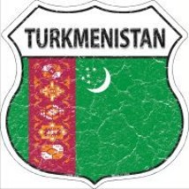 Turkmenisatan Highway Shield Novelty Metal Magnet HSM-434 - $14.95
