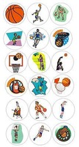 Basketball Player Stickers Labels Decal CRAFTS Teachers SCHOOL Made In USA #D165 - $0.99+