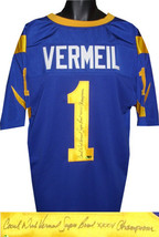 Dick Vermeil signed Blue TB Custom Stitched Pro Style Football Jersey w/ dual Co - $84.95