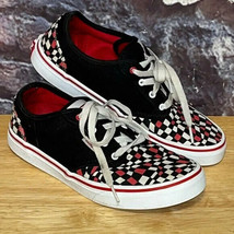 Vans Off The Wall Red Black White Checkered Sneakes Skate Shoes Youth Si... - $29.11
