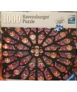 Sealed Ravensburger 1000 Piece Puzzle Rose of Notre Dame Challenge Serie... - $116.88