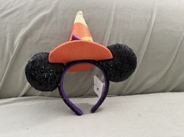 Disney Parks Candy Corn Halloween Hat Minnie Mouse Ears Headband NEW image 2