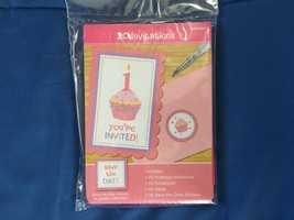 1 Pack of 20 Baby Girl Birthday Invitations *NEW* s1 - $7.99