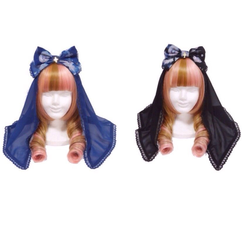 Angelic Pretty Cecilia Cross Long Veil Head Bow Lolita Kawaii Japanese  Fashion